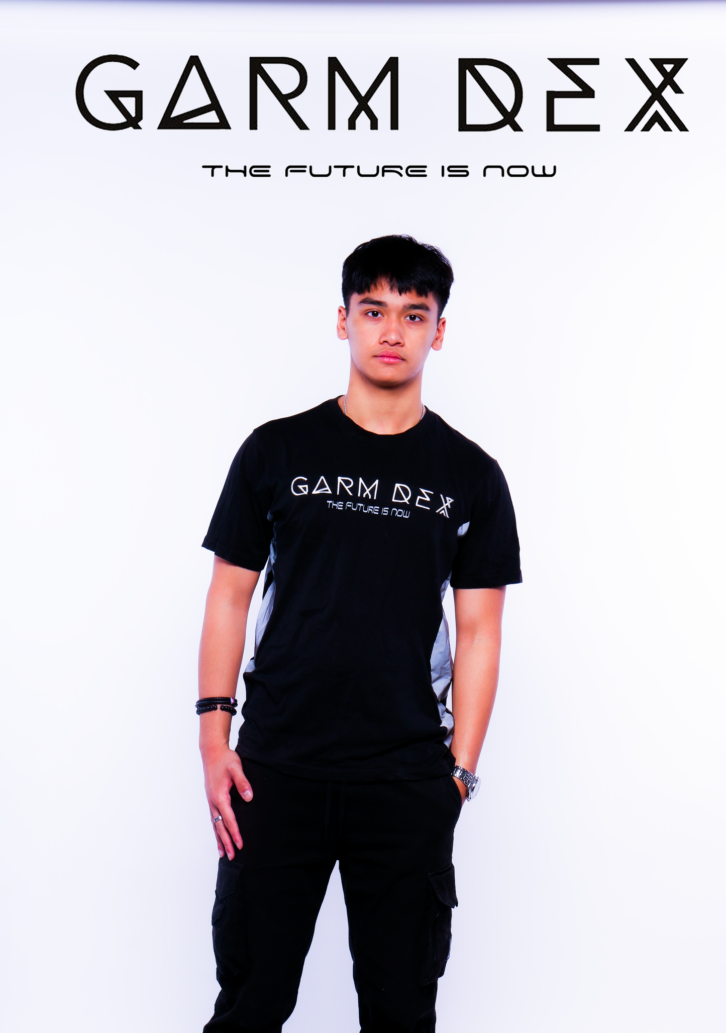 Elysium Black Reflective Short Sleeved